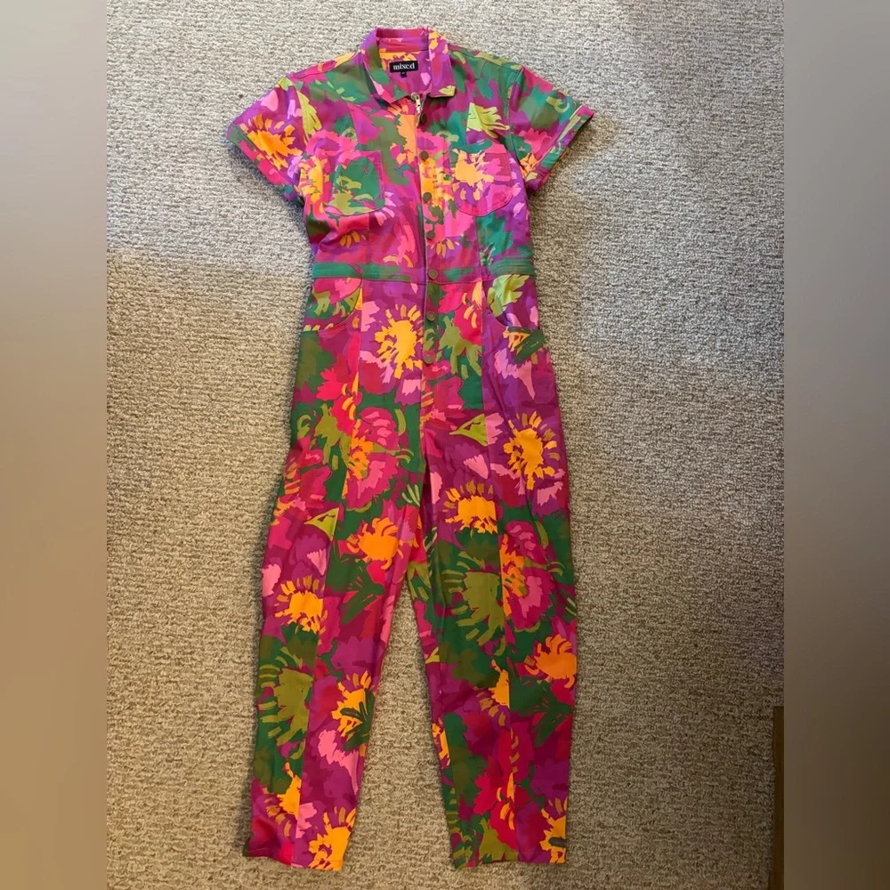 Colorful Floral Jumpsuit - Picture 1 of 12